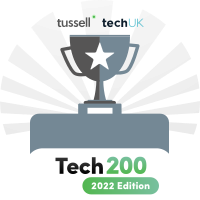 Tussell Tech200 Badge one of 200 fastest-growing tech companies working with the UK public sector